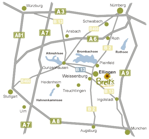 Anfahrt Breits Ferienhäuser